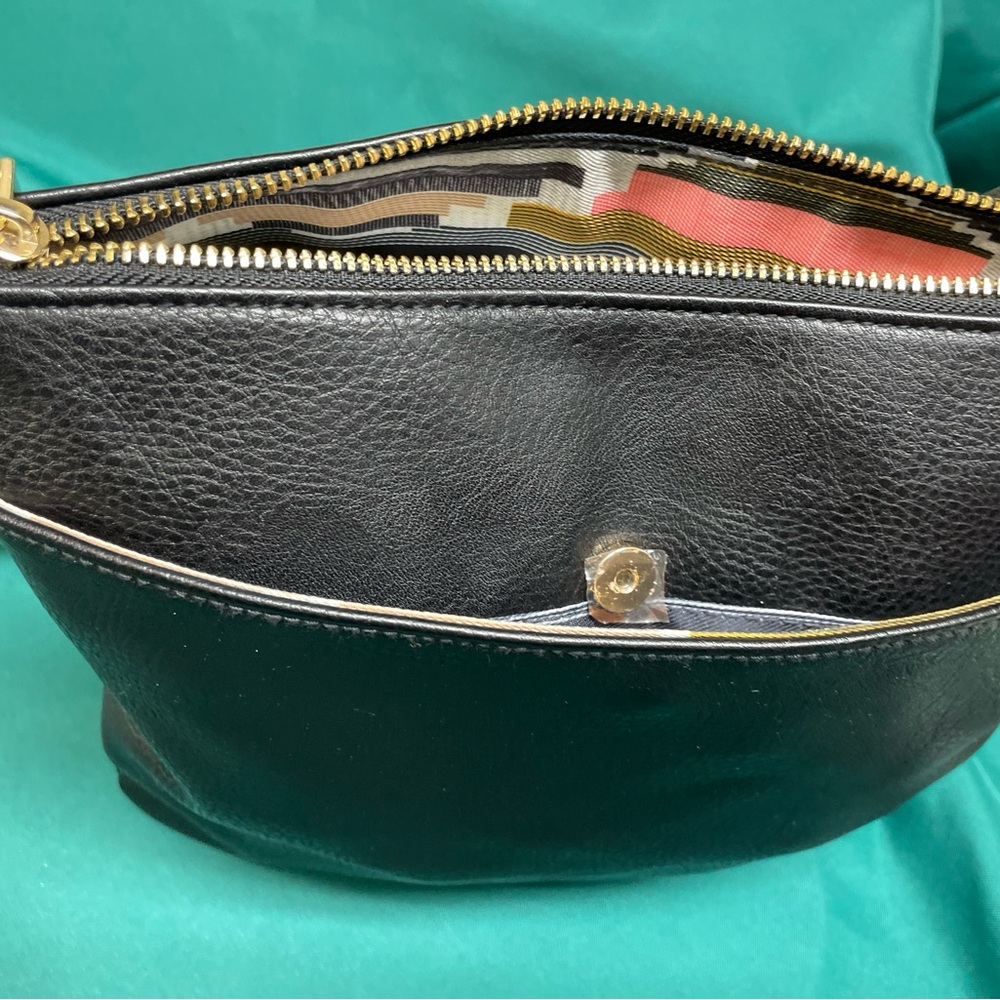 Big Buddha Black Crossbody Bag with Gold Details - Picture 7 of 13